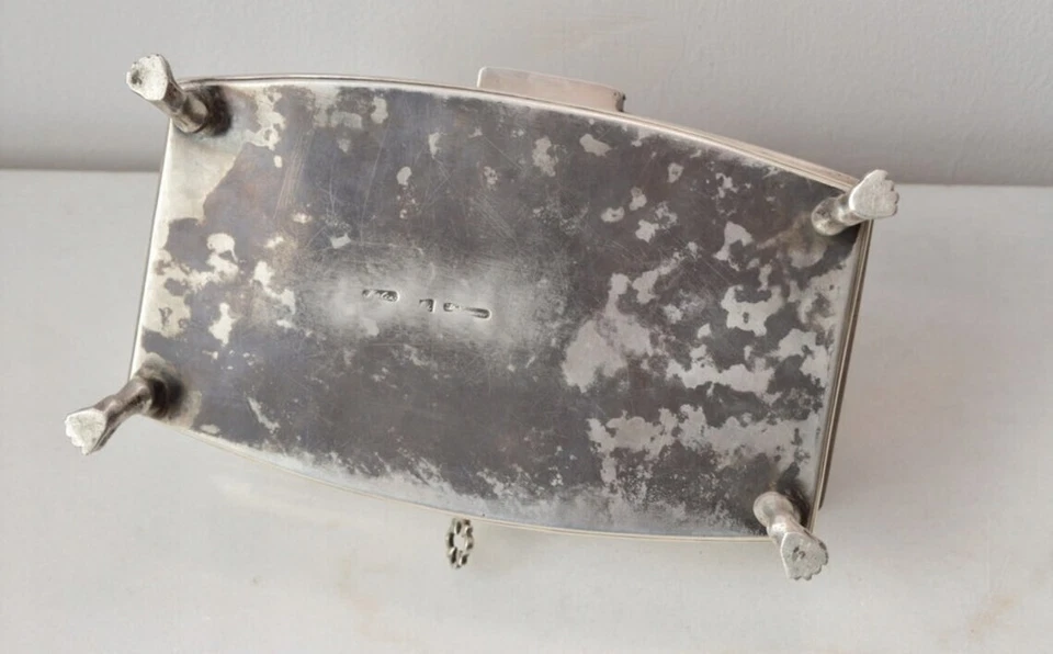 Silver Sugar Bowl Karol Filip Malcz Old Hand Made Polish Lion Rare Silver Gift I Foto 4 de 4