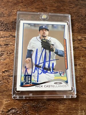 Nick Castellanos IP Signed Topps Rookie Card Psa Dna Autographed 