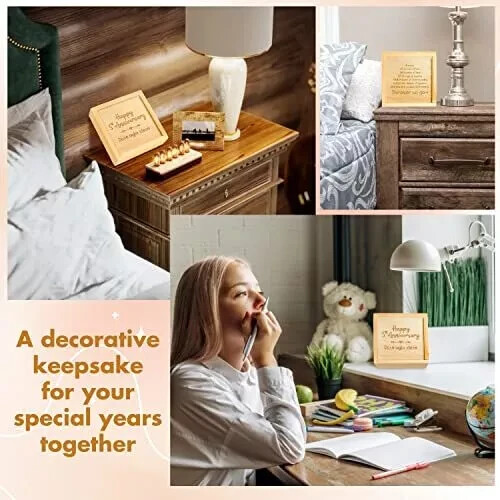 STOFINITY 5 Year Anniversary Wood Gift for Him Her - 5th Anniversary ...