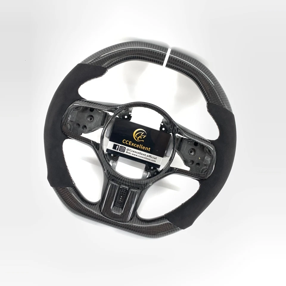 For Mitsubishi Evolution EVO X GSR MR 08-15 real carbon fiber steering wheel - Image 4 of 4