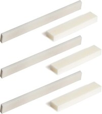 6Pcs Guitar Bone Nuts And Saddle, Blank Guitar Bridge Saddle And Nut, P