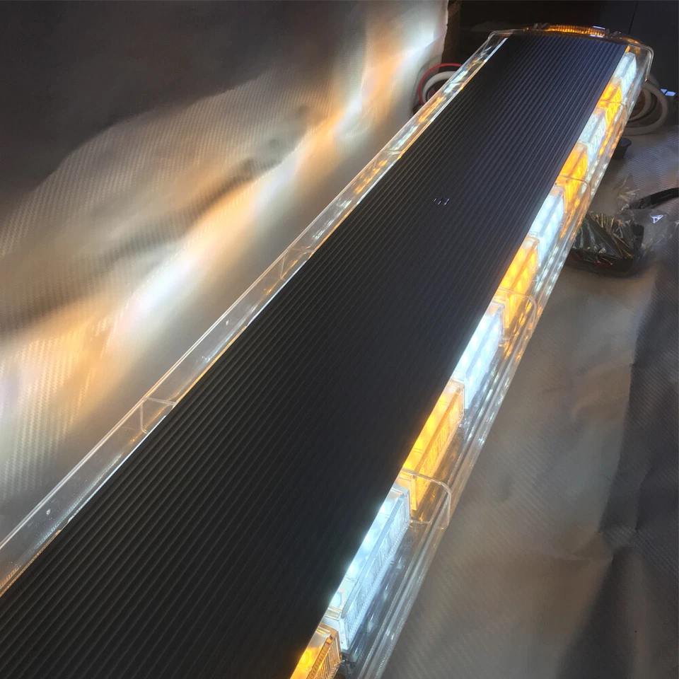 47" Bar Emergency Warning Tow Truck Response LED Amber White Strobe Light - Image 3 of 4