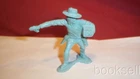 ORIGINAL & VINTAGE 1960 MARX GUNSMOKE 54MM SP BLUE BANDIT W/CHEST & PISTOL