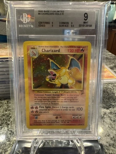 Pokemon Charizard Base Set 2 Holo Rare #4 BGS 9 Mint