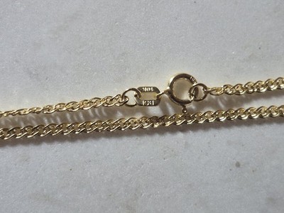 10k massives Gold Double kubanisches Gliederarmband 1,7 mm 7,5 Zoll seltenes zierliches Gliederarmband