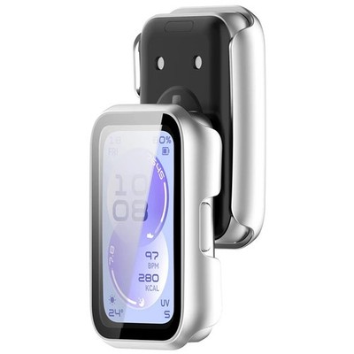Etui ze szkłem do zegarka Bizon Case Watch Adamo do Huawei Band 11, satynowo sre