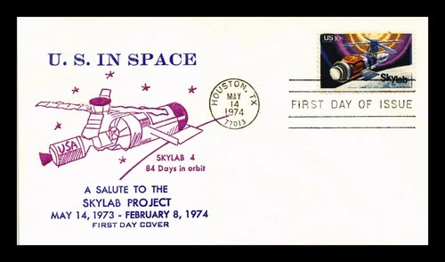 US COVER SKYLAB SPACE LABORATORY FDC SCOTT 1529 SKYLAB FOUR 84 DAYS IN ORBIT