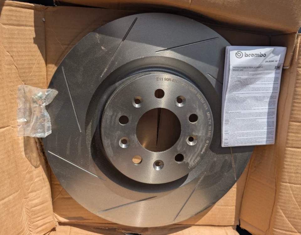 Rotor de disco de freno delantero Brembo OEM para Aston Martin DB9 Vantage 4.3 4.7 5.9 6.0 Foto 3 de 4