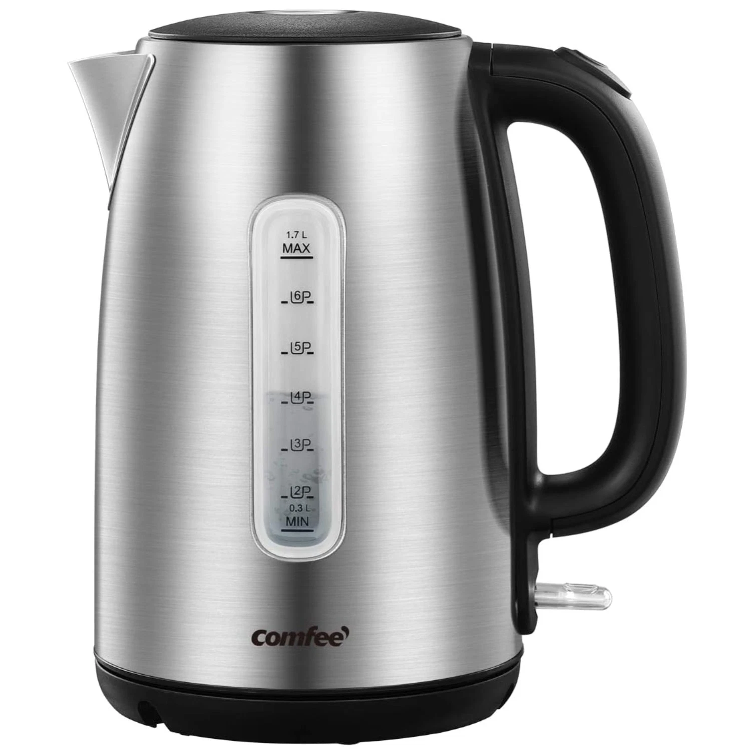 Modern Stainless Steel Kettle, 1.7L Fast Boil, Auto Shut-Off