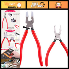 2 Pcs Glass Running Pliers Set with Rubber Tips for Stained Glass  Mosaics - He