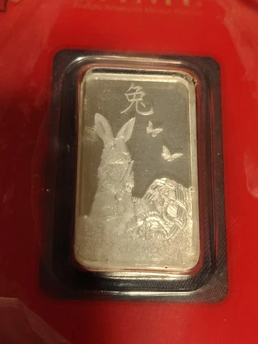 2023 Year Of The Rabbit 10 Gram .9999 Silver  Bar Proof
