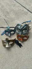 Lot of 4 Venetian Masquerade Eyemasks Multicolor from Italy