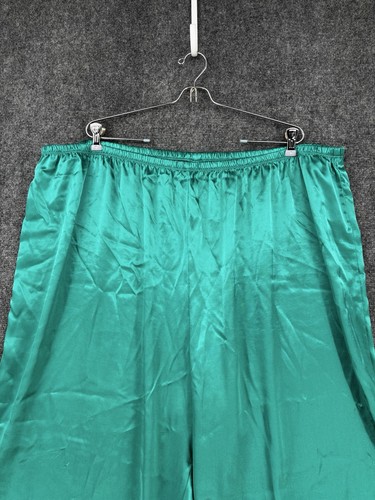 Cabernet Womens Plus Size 3X Silky Green Pajama Set Sleeveless Stretchy - Picture 13 of 22