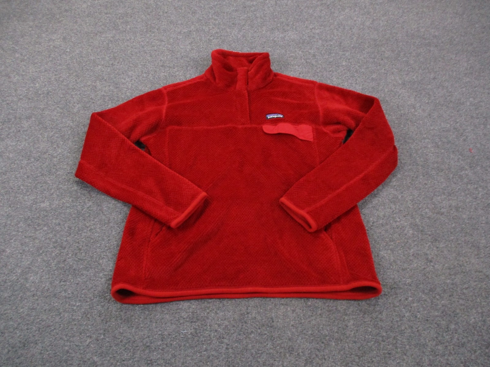 Patagonia Jacket Womens L Red Snap T Sweater Outdoor Hiking Camping 25442