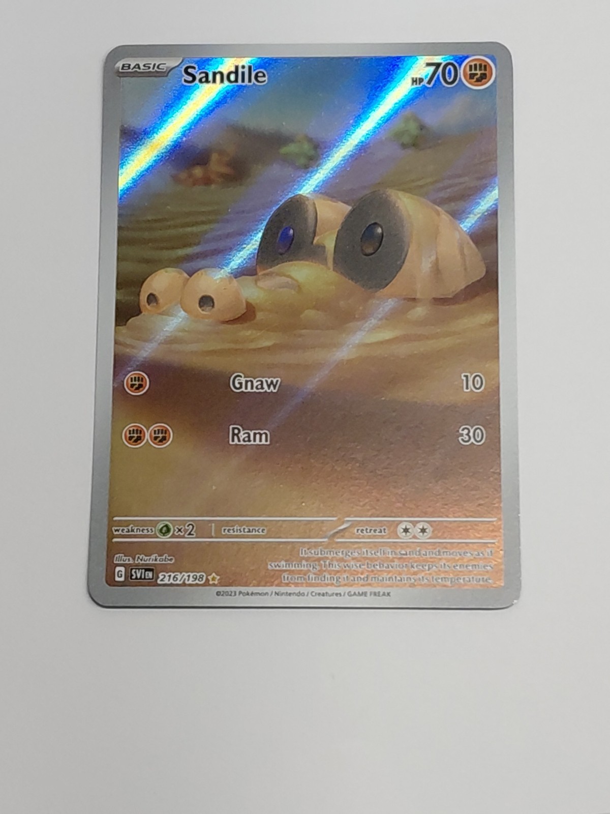 Pokémon TCG Scarlet & Violet Base Set Holo Card Sandile 216/198 NM Condition