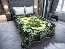 New Super Soft 1 Ply Mink Style Embossed Queen Size Rachel Cozy Blanket 83”x94”