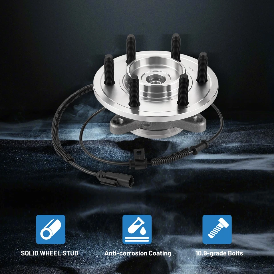 Pair 515142 Wheel Bearing Hub Front 4WD For 2011-2014 Ford F-150 Expedition 4x4 - Image 3 of 4