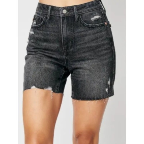 Judy Blue Black Shorts Rigid Front Stretch Back High-Rise XL NWT
