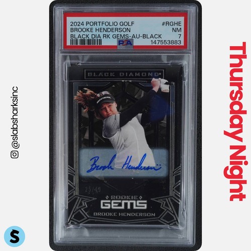 2024 UD PORTFOLIO GOLF #RG-HE BROOKE HENDERSON ROOKIE GEMS BLACK AUTO /49