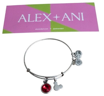 Alex And Ani Disney Parks July Birthstone Shiny Silver Bangle Bracelet