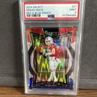 2024 Panini Select - Concourse Drake Maye #27 Red & Blue Shock Prizm (RC) PSA 9