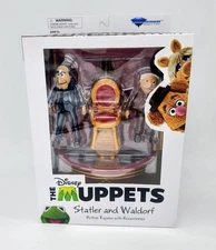 The Muppets STATLER and WALDORF w/Balcony Diamond Select Disney ⚠️DAMAGED BOX⚠️