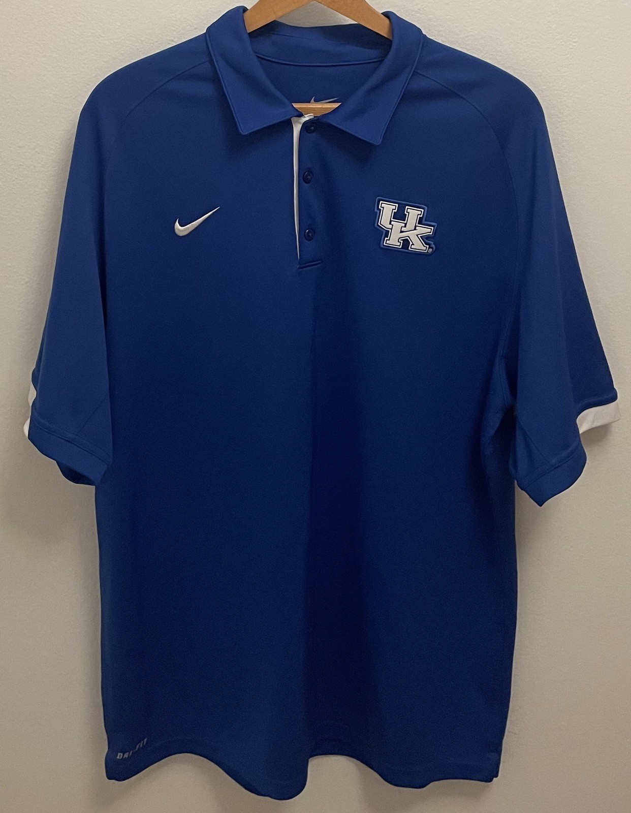Kentucky Wildcats Blue Nike Dri-Fit Polo Shirt Men's Size Large