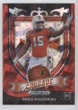 2021 Panini Prizm Draft Picks Crusade Red Ice Prizm Greg Rousseau #179 0b3