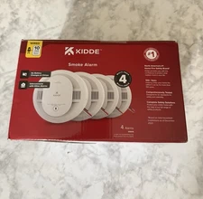 4 Pack Kidde Smoke Alarms Hardwired w/ Battery Backup Interconnected NEW