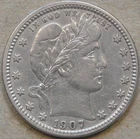 1907-O Barber Quarter 25c XF-AU as Pictured L3-4