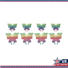 Butterfly Car Decals, 8Pcs 2 Size Rhinestone Crystal Glitter Sticker Self-Adhesi