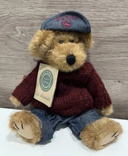 Vintage 1985-1998 Boyds Bears LEO BRUINSKI w/Sweater, Hat, Pants Plush 11” Tall