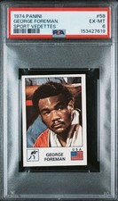 1974 Panini Sport Vedettes George Foreman #58 Heavyweight Champ 2nd Year PSA 6