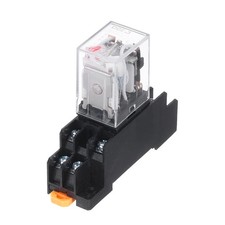 1Set AC12V Electromagnetic Power Relay 8-Pin 2NO 2NC Relay Coils Socket Base