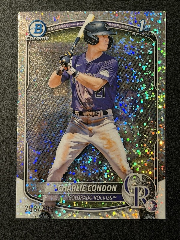 2025 Bowman - Chrome Charlie Condon #BCP-75 Speckle Refractor /299 (RC)