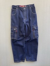 Rare JNCO Style Proto Two-Three Super Baggy Denim Cargo Pants Size 36X34 Y2K