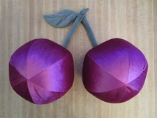 Two Cherries Pillow Decor Dk. Pink & Green