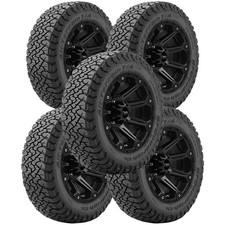 Qty 5 Lt28555r22 Bfg All-terrain Ta Ko3 124121s Lre Black Wall Tires