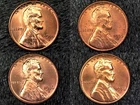 Lot- 4 Uncirculated Lincoln Wheat Cent Coins #M26