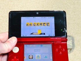 Nintendo 3DS - Flame Red Console - Tested & Works + AC Adapter 4GB Card