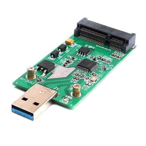 Adaptateur mSATA vers USB3 - Pour SSD mini PCIe de type mSATA 52 PIN- USB 3.0
