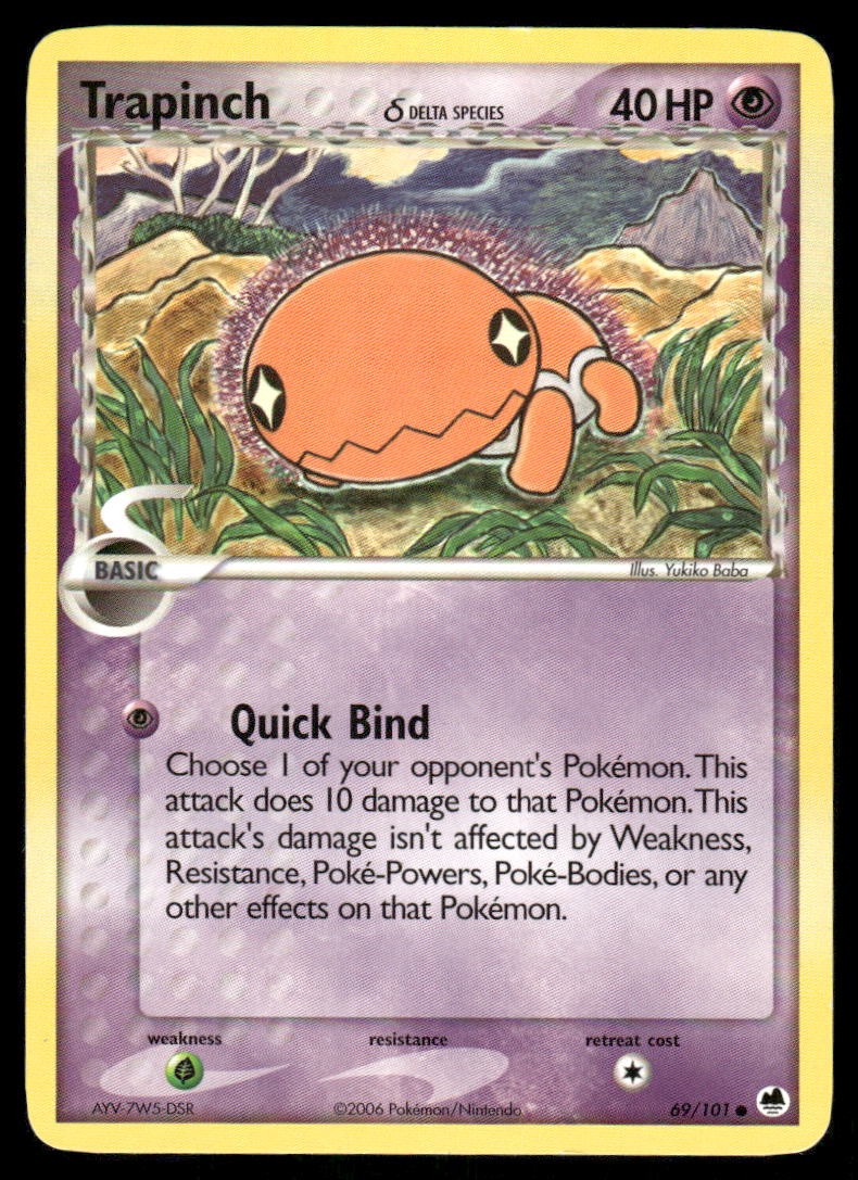 2006 Pokemon Trapinch Common Dragon Frontiers 69/101 DMG
