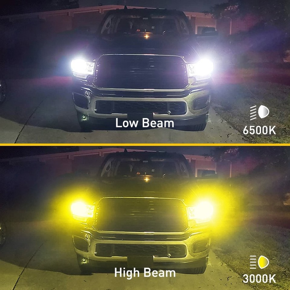 AUXITO H4/9003/HB2 LED Lights White&Yellow Car Motorcycle Headlight ...