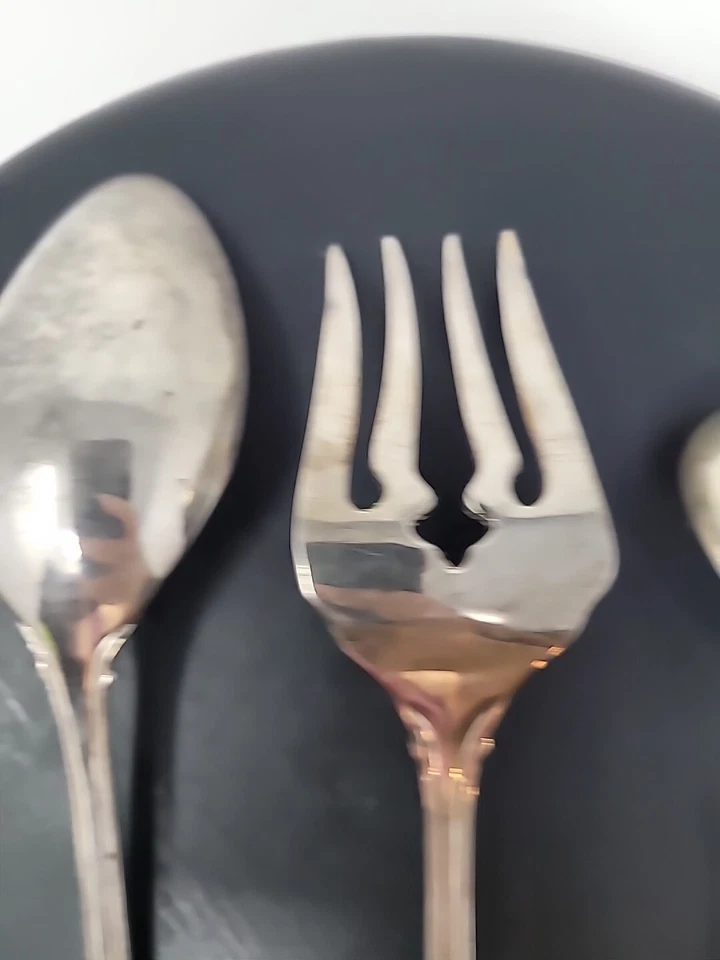 F.B. Набор сервировочных столовых приборов Rogers AMERICAN CHIPPENDALE из серебра 3 шт. - Изображение 3 из 4