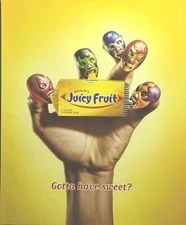 Wrigley's Juicy Fruit Chewing Gum Luchadoras Lucha Libre Vintage Print Ad 2006