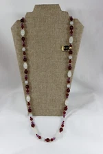 Monet Plastic Beaded Necklace, with Original Paper and Metal Tags, 38gr