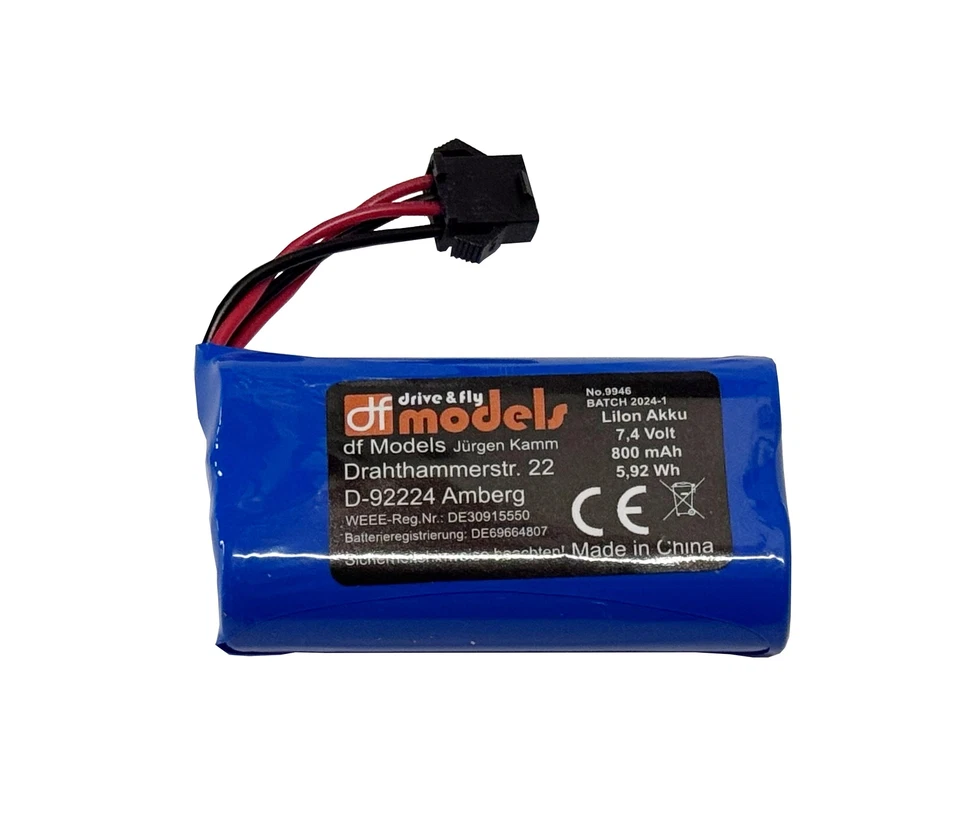 DF Models LiIon Akku 7,4 Volt 800 mAh