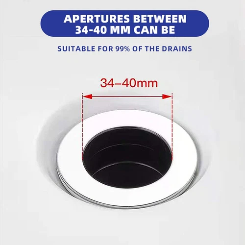 Universal Pop Up Drain Filter Wash Basin Core Bounce Bathroom Sink Plug Stopper - Picture 9 of 13