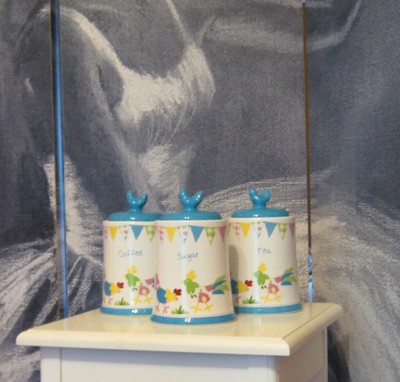 chicken tea coffee sugar canisters