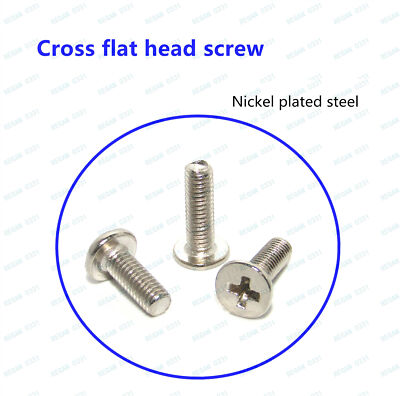 Assortment Of M2 M2.5 M3 Nickel-Plated Phillips Flat Head Machine Screws - Wafer Thin For Laptops
